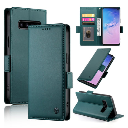 Side Buckle Magnetic Frosted Leather Phone Case, For Samsung Galaxy S10+, For Samsung Galaxy S10