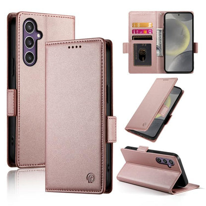 Side Buckle Magnetic Frosted Leather Phone Case, For Samsung Galaxy S25 Edge 5G, For Samsung Galaxy S25 5G, For Samsung Galaxy S25+ 5G, For Samsung Galaxy S25 Ultra 5G, For Samsung Galaxy S24 Ultra 5G, For Samsung Galaxy S24+ 5G
