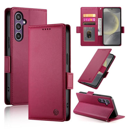 Side Buckle Magnetic Frosted Leather Phone Case, For Samsung Galaxy S25 Edge 5G, For Samsung Galaxy S25 5G, For Samsung Galaxy S25+ 5G, For Samsung Galaxy S25 Ultra 5G, For Samsung Galaxy S24 Ultra 5G, For Samsung Galaxy S24+ 5G