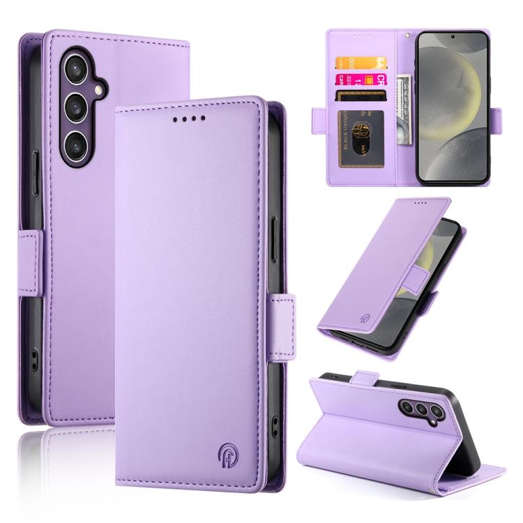 Side Buckle Magnetic Frosted Leather Phone Case, For Samsung Galaxy S25 Edge 5G, For Samsung Galaxy S25 5G, For Samsung Galaxy S25+ 5G, For Samsung Galaxy S25 Ultra 5G, For Samsung Galaxy S24 Ultra 5G, For Samsung Galaxy S24+ 5G