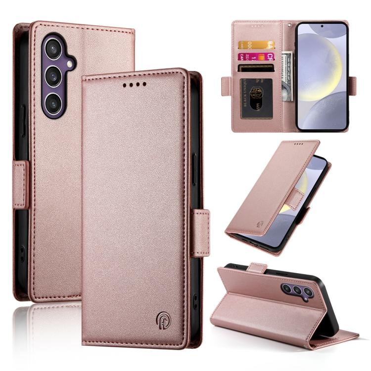 Side Buckle Magnetic Frosted Leather Phone Case, For Samsung Galaxy S25 Edge 5G, For Samsung Galaxy S25 5G, For Samsung Galaxy S25+ 5G, For Samsung Galaxy S25 Ultra 5G, For Samsung Galaxy S24 Ultra 5G, For Samsung Galaxy S24+ 5G