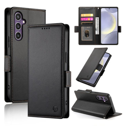 Side Buckle Magnetic Frosted Leather Phone Case, For Samsung Galaxy S25 Edge 5G, For Samsung Galaxy S25 5G, For Samsung Galaxy S25+ 5G, For Samsung Galaxy S25 Ultra 5G, For Samsung Galaxy S24 Ultra 5G, For Samsung Galaxy S24+ 5G