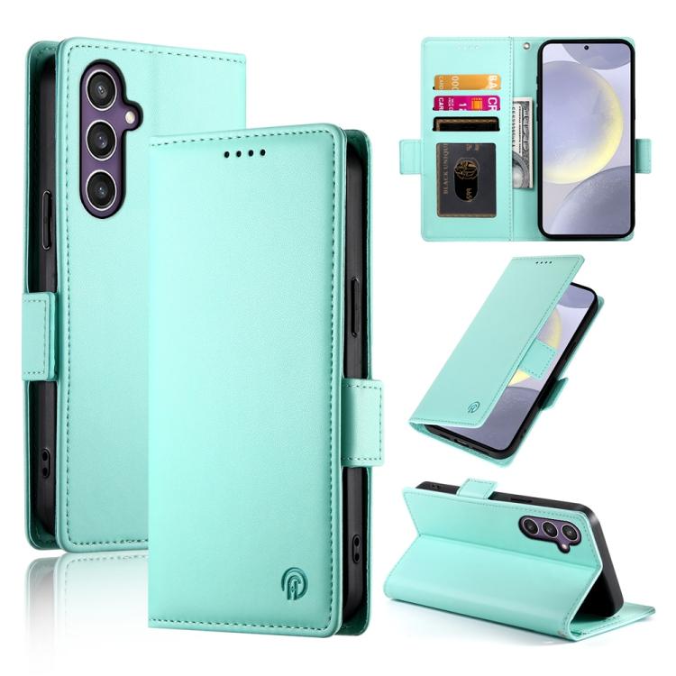 Side Buckle Magnetic Frosted Leather Phone Case, For Samsung Galaxy S25 Edge 5G, For Samsung Galaxy S25 5G, For Samsung Galaxy S25+ 5G, For Samsung Galaxy S25 Ultra 5G, For Samsung Galaxy S24 Ultra 5G, For Samsung Galaxy S24+ 5G