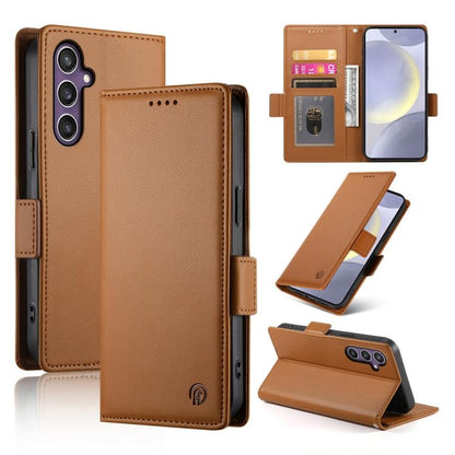 Side Buckle Magnetic Frosted Leather Phone Case, For Samsung Galaxy S25 Edge 5G, For Samsung Galaxy S25 5G, For Samsung Galaxy S25+ 5G, For Samsung Galaxy S25 Ultra 5G, For Samsung Galaxy S24 Ultra 5G, For Samsung Galaxy S24+ 5G