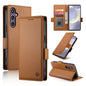 Side Buckle Magnetic Frosted Leather Phone Case, For Samsung Galaxy S25 Edge 5G, For Samsung Galaxy S25 5G, For Samsung Galaxy S25+ 5G, For Samsung Galaxy S25 Ultra 5G, For Samsung Galaxy S24 Ultra 5G, For Samsung Galaxy S24+ 5G