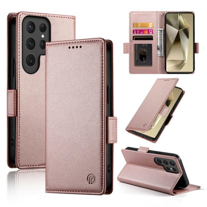 Side Buckle Magnetic Frosted Leather Phone Case, For Samsung Galaxy S25 Edge 5G, For Samsung Galaxy S25 5G, For Samsung Galaxy S25+ 5G, For Samsung Galaxy S25 Ultra 5G, For Samsung Galaxy S24 Ultra 5G, For Samsung Galaxy S24+ 5G
