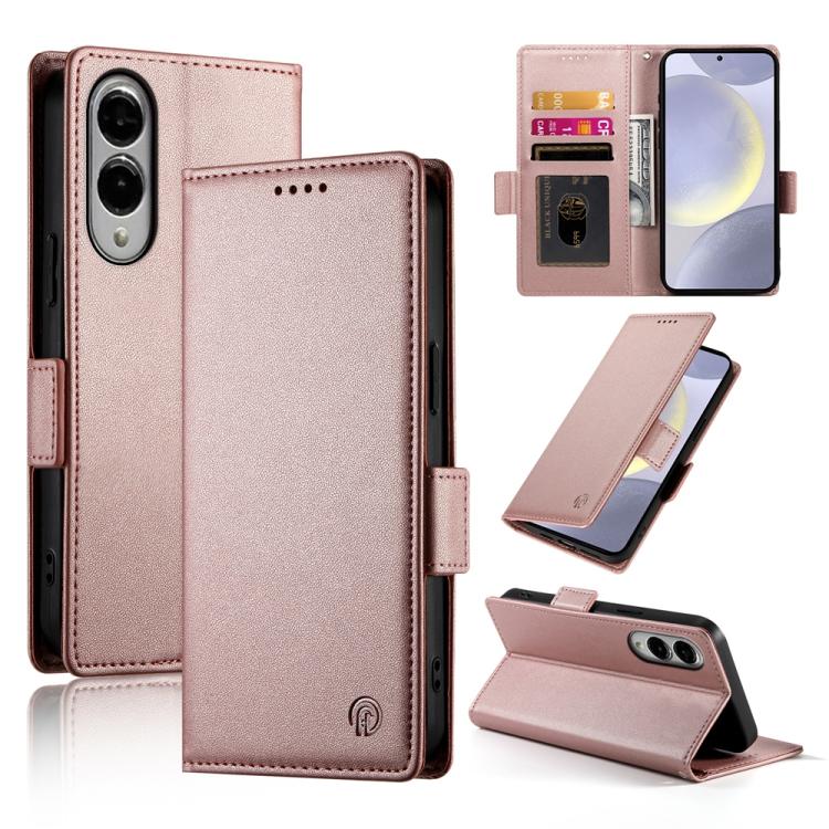 Side Buckle Magnetic Frosted Leather Phone Case, For Samsung Galaxy S25 Edge 5G, For Samsung Galaxy S25 5G, For Samsung Galaxy S25+ 5G, For Samsung Galaxy S25 Ultra 5G, For Samsung Galaxy S24 Ultra 5G, For Samsung Galaxy S24+ 5G