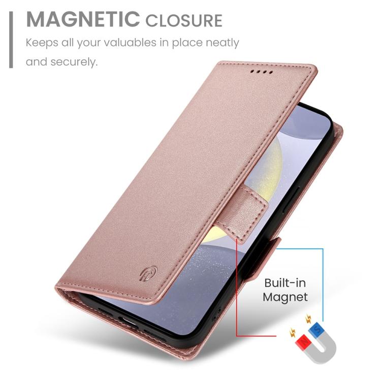 Side Buckle Magnetic Frosted Leather Phone Case, For Samsung Galaxy S25 Edge 5G, For Samsung Galaxy S25 5G, For Samsung Galaxy S25+ 5G, For Samsung Galaxy S25 Ultra 5G, For Samsung Galaxy S24 Ultra 5G, For Samsung Galaxy S24+ 5G