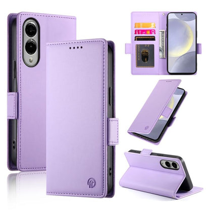 Side Buckle Magnetic Frosted Leather Phone Case, For Samsung Galaxy S25 Edge 5G, For Samsung Galaxy S25 5G, For Samsung Galaxy S25+ 5G, For Samsung Galaxy S25 Ultra 5G, For Samsung Galaxy S24 Ultra 5G, For Samsung Galaxy S24+ 5G