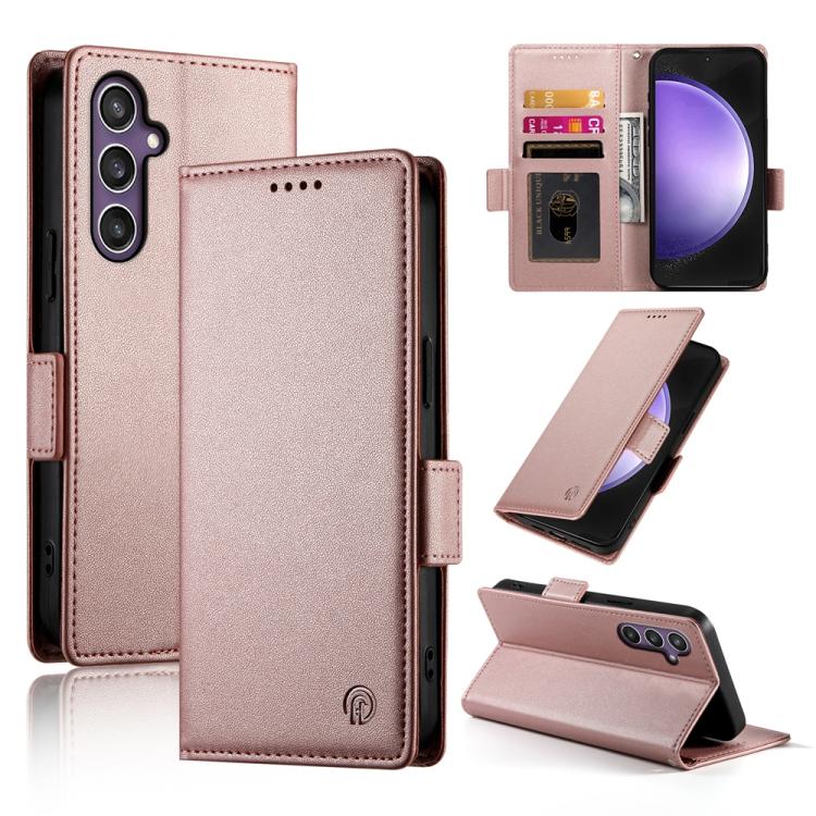 Side Buckle Magnetic Frosted Leather Phone Case, For Galaxy S26 FE 5G, For Samsung Galaxy S26+ 5G, For Samsung Galaxy S26 Edge 5G, For Samsung Galaxy S26 Ultra 5G, For Samsung Galaxy S26 5G, For Samsung Galaxy S25 FE 5G