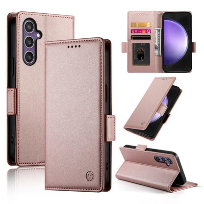 Side Buckle Magnetic Frosted Leather Phone Case, For Galaxy S26 FE 5G, For Samsung Galaxy S26+ 5G, For Samsung Galaxy S26 Edge 5G, For Samsung Galaxy S26 Ultra 5G, For Samsung Galaxy S26 5G, For Samsung Galaxy S25 FE 5G