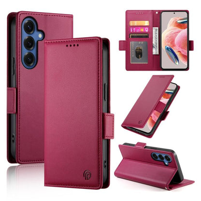 Side Buckle Magnetic Frosted Leather Phone Case, For Galaxy S26 FE 5G, For Samsung Galaxy S26+ 5G, For Samsung Galaxy S26 Edge 5G, For Samsung Galaxy S26 Ultra 5G, For Samsung Galaxy S26 5G, For Samsung Galaxy S25 FE 5G