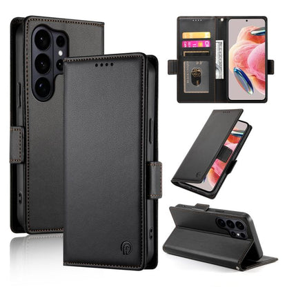 Side Buckle Magnetic Frosted Leather Phone Case, For Galaxy S26 FE 5G, For Samsung Galaxy S26+ 5G, For Samsung Galaxy S26 Edge 5G, For Samsung Galaxy S26 Ultra 5G, For Samsung Galaxy S26 5G, For Samsung Galaxy S25 FE 5G