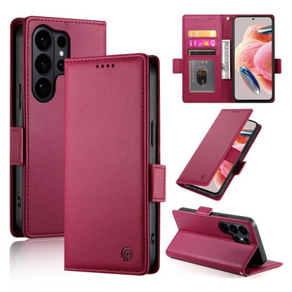 Side Buckle Magnetic Frosted Leather Phone Case, For Galaxy S26 FE 5G, For Samsung Galaxy S26+ 5G, For Samsung Galaxy S26 Edge 5G, For Samsung Galaxy S26 Ultra 5G, For Samsung Galaxy S26 5G, For Samsung Galaxy S25 FE 5G