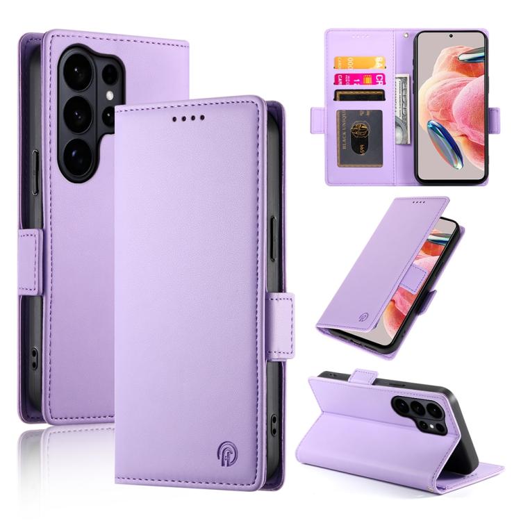 Side Buckle Magnetic Frosted Leather Phone Case, For Galaxy S26 FE 5G, For Samsung Galaxy S26+ 5G, For Samsung Galaxy S26 Edge 5G, For Samsung Galaxy S26 Ultra 5G, For Samsung Galaxy S26 5G, For Samsung Galaxy S25 FE 5G
