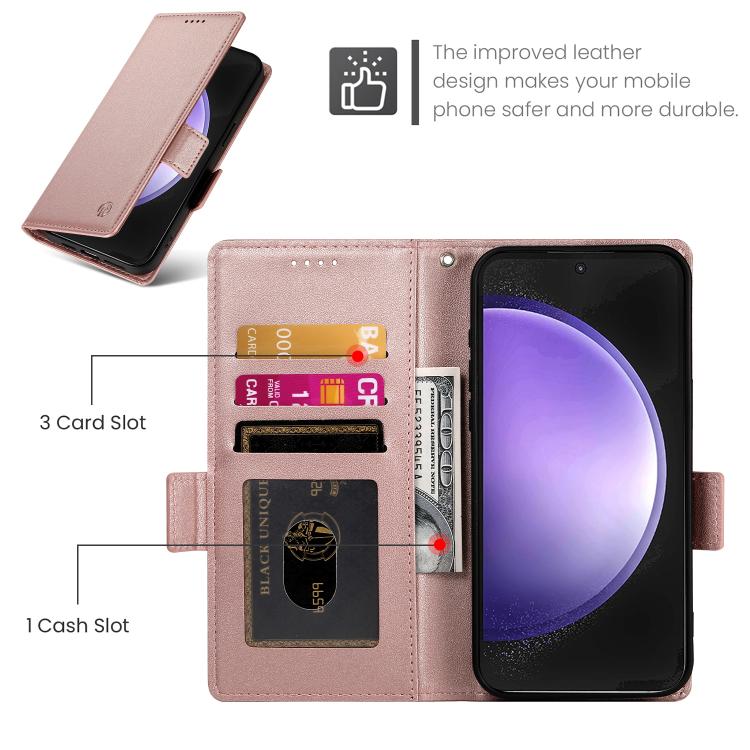 Side Buckle Magnetic Frosted Leather Phone Case, For Galaxy S26 FE 5G, For Samsung Galaxy S26+ 5G, For Samsung Galaxy S26 Edge 5G, For Samsung Galaxy S26 Ultra 5G, For Samsung Galaxy S26 5G, For Samsung Galaxy S25 FE 5G