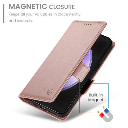 Side Buckle Magnetic Frosted Leather Phone Case, For Galaxy S26 FE 5G, For Samsung Galaxy S26+ 5G, For Samsung Galaxy S26 Edge 5G, For Samsung Galaxy S26 Ultra 5G, For Samsung Galaxy S26 5G, For Samsung Galaxy S25 FE 5G