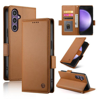 Side Buckle Magnetic Frosted Leather Phone Case, For Galaxy S26 FE 5G, For Samsung Galaxy S26+ 5G, For Samsung Galaxy S26 Edge 5G, For Samsung Galaxy S26 Ultra 5G, For Samsung Galaxy S26 5G, For Samsung Galaxy S25 FE 5G