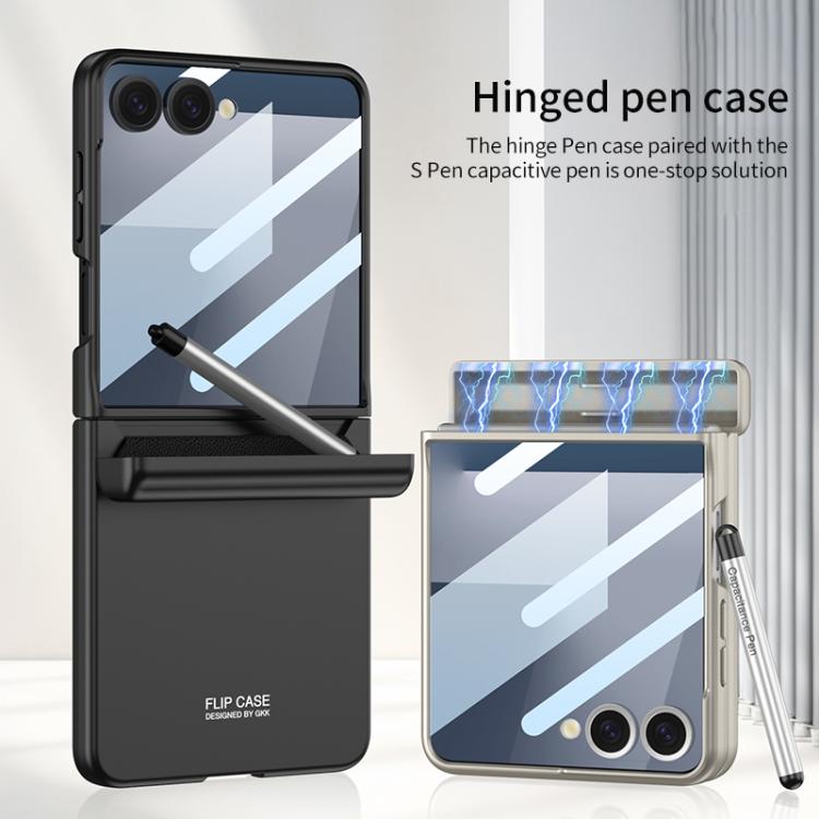 GKK Integrated Magnetic Full Coverage Flip Phone Case with Pen Box+Pen