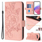 Embossed Rose RFID Anti-theft Leather Phone Case, For Samsung Galaxy S21 Ultra 5G, For Samsung Galaxy S20 Ultra, For Samsung Galaxy S20, For Samsung Galaxy S20+, For Samsung Galaxy S10e, For Samsung Galaxy S10+, For Samsung Galaxy S10