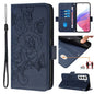 Embossed Rose RFID Anti-theft Leather Phone Case, For Samsung Galaxy S23 5G, For Samsung Galaxy S20 FE 5G / 4G, For Samsung Galaxy S22 Ultra 5G, For Samsung Galaxy S22+ 5G, For Samsung Galaxy S22 5G, For Samsung Galaxy S21 FE 5G, For Samsung Galaxy S21...