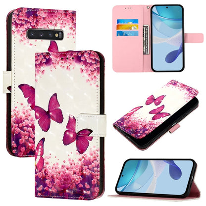 3D Painting Horizontal Flip Leather Phone Case, For Samsung Galaxy S24 FE 5G, For Samsung Galaxy S10e, For Samsung Galaxy S10+, For Samsung Galaxy S10