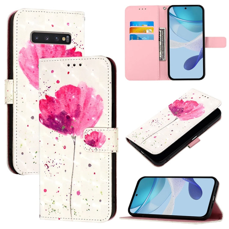3D Painting Horizontal Flip Leather Phone Case, For Samsung Galaxy S24 FE 5G, For Samsung Galaxy S10e, For Samsung Galaxy S10+, For Samsung Galaxy S10