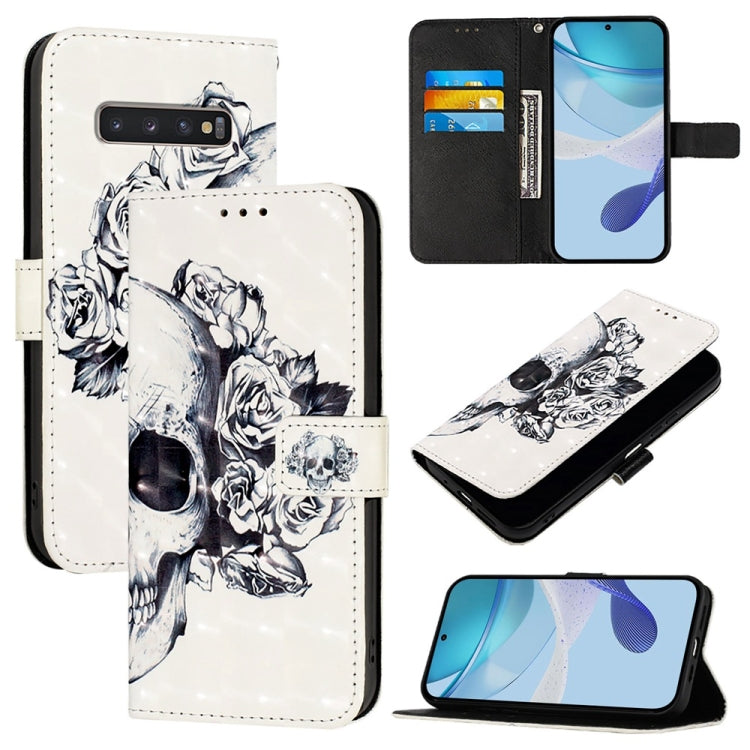 3D Painting Horizontal Flip Leather Phone Case, For Samsung Galaxy S24 FE 5G, For Samsung Galaxy S10e, For Samsung Galaxy S10+, For Samsung Galaxy S10