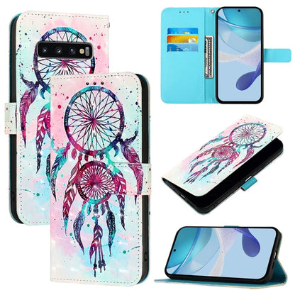 3D Painting Horizontal Flip Leather Phone Case, For Samsung Galaxy S24 FE 5G, For Samsung Galaxy S10e, For Samsung Galaxy S10+, For Samsung Galaxy S10