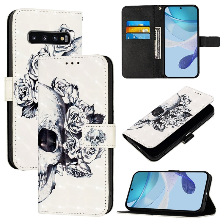 3D Painting Horizontal Flip Leather Phone Case, For Samsung Galaxy S24 FE 5G, For Samsung Galaxy S10e, For Samsung Galaxy S10+, For Samsung Galaxy S10
