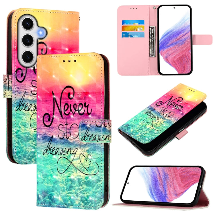 3D Painting Horizontal Flip Leather Phone Case, For Samsung Galaxy S26+ 5G, For Samsung Galaxy S25 Edge 5G, For Samsung Galaxy S25 5G, For Samsung Galaxy S25+ 5G, For Samsung Galaxy S25 Ultra 5G, For Samsung Galaxy S24 FE 5G