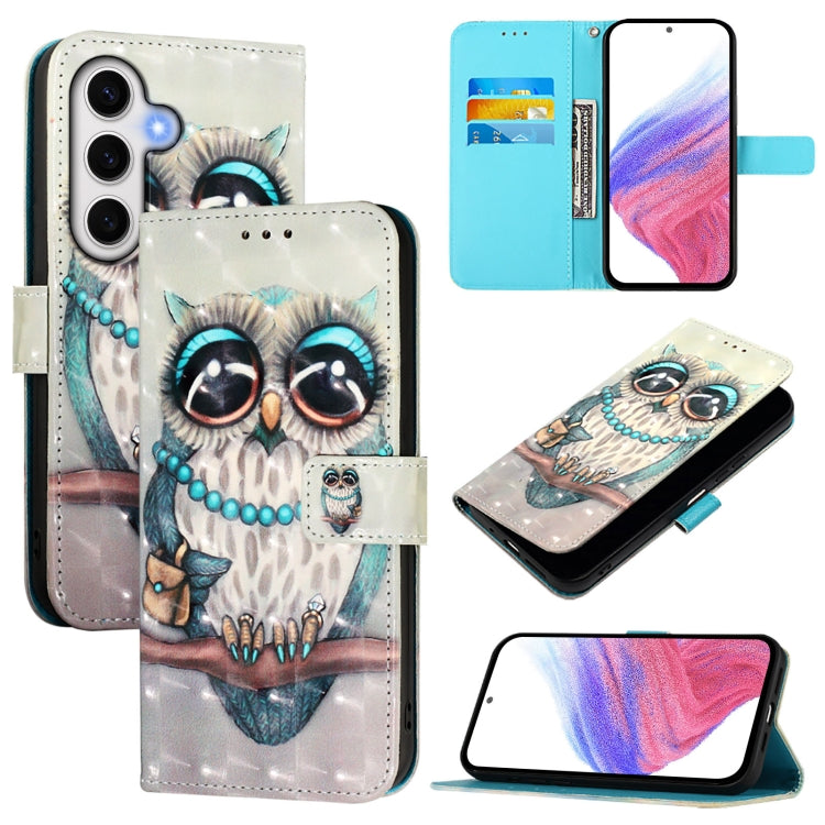3D Painting Horizontal Flip Leather Phone Case, For Samsung Galaxy S26+ 5G, For Samsung Galaxy S25 Edge 5G, For Samsung Galaxy S25 5G, For Samsung Galaxy S25+ 5G, For Samsung Galaxy S25 Ultra 5G, For Samsung Galaxy S24 FE 5G