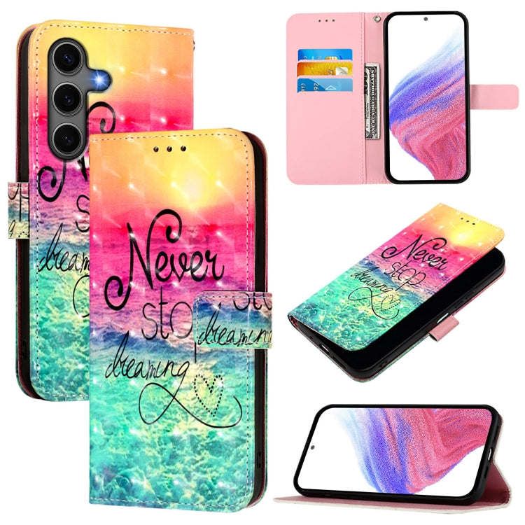 3D Painting Horizontal Flip Leather Phone Case, For Samsung Galaxy S26+ 5G, For Samsung Galaxy S25 Edge 5G, For Samsung Galaxy S25 5G, For Samsung Galaxy S25+ 5G, For Samsung Galaxy S25 Ultra 5G, For Samsung Galaxy S24 FE 5G