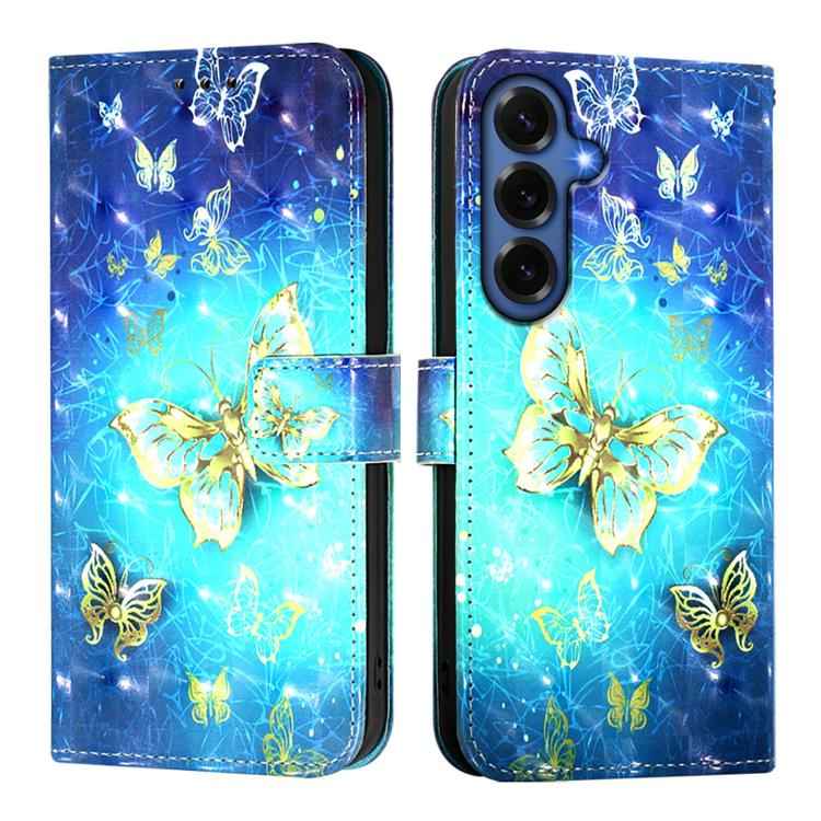 3D Painting Horizontal Flip Leather Phone Case, For Samsung Galaxy S26+ 5G, For Samsung Galaxy S25 Edge 5G, For Samsung Galaxy S25 5G, For Samsung Galaxy S25+ 5G, For Samsung Galaxy S25 Ultra 5G, For Samsung Galaxy S24 FE 5G