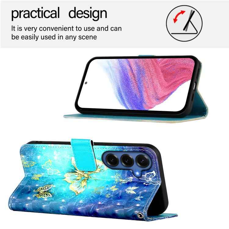 3D Painting Horizontal Flip Leather Phone Case, For Samsung Galaxy S26+ 5G, For Samsung Galaxy S25 Edge 5G, For Samsung Galaxy S25 5G, For Samsung Galaxy S25+ 5G, For Samsung Galaxy S25 Ultra 5G, For Samsung Galaxy S24 FE 5G