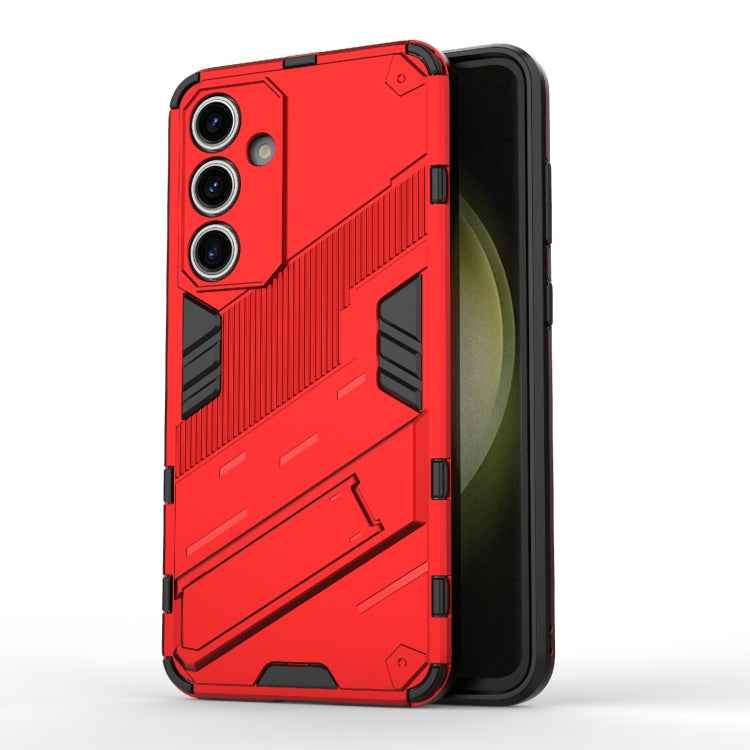 Punk Armor 2 in 1 PC + TPU Shockproof Phone Case with Invisible Holder, For Samsung Galaxy S25+ 5G, For Samsung Galaxy S25 Ultra 5G, For Samsung Galaxy S24 FE 5G