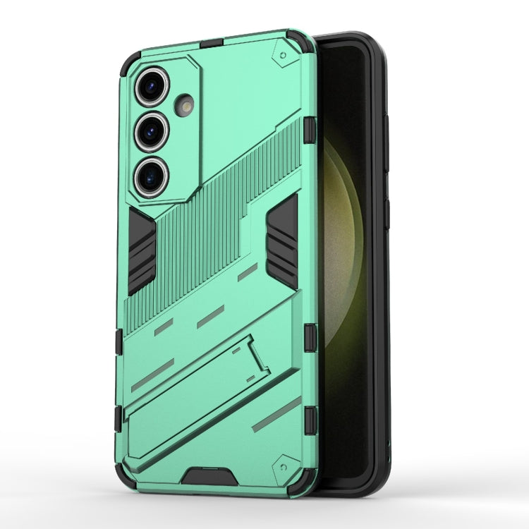 Punk Armor 2 in 1 PC + TPU Shockproof Phone Case with Invisible Holder, For Samsung Galaxy S25+ 5G, For Samsung Galaxy S25 Ultra 5G, For Samsung Galaxy S24 FE 5G