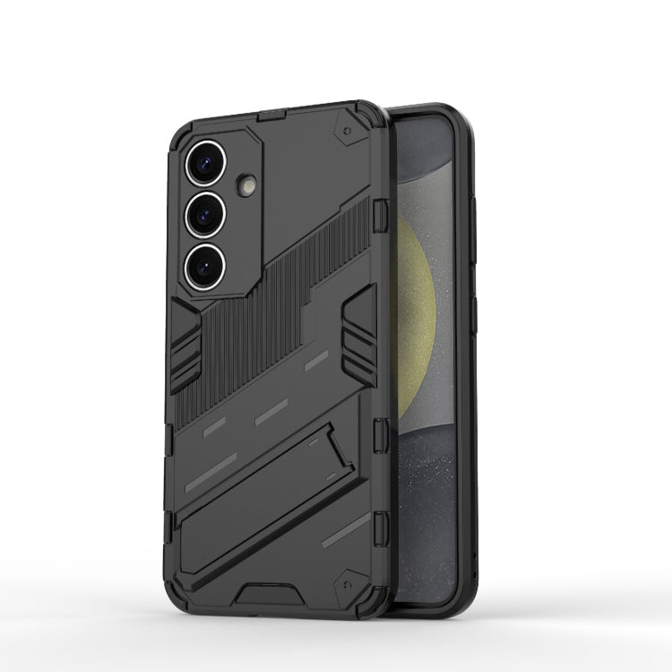 Punk Armor 2 in 1 PC + TPU Shockproof Phone Case with Invisible Holder, For Samsung Galaxy S26+ 5G, For Samsung Galaxy S26 Edge 5G, For Samsung Galaxy S26 Ultra 5G, For Samsung Galaxy S26 5G, For Samsung Galaxy S25 Edge 5G, For Samsung Galaxy S25 5G