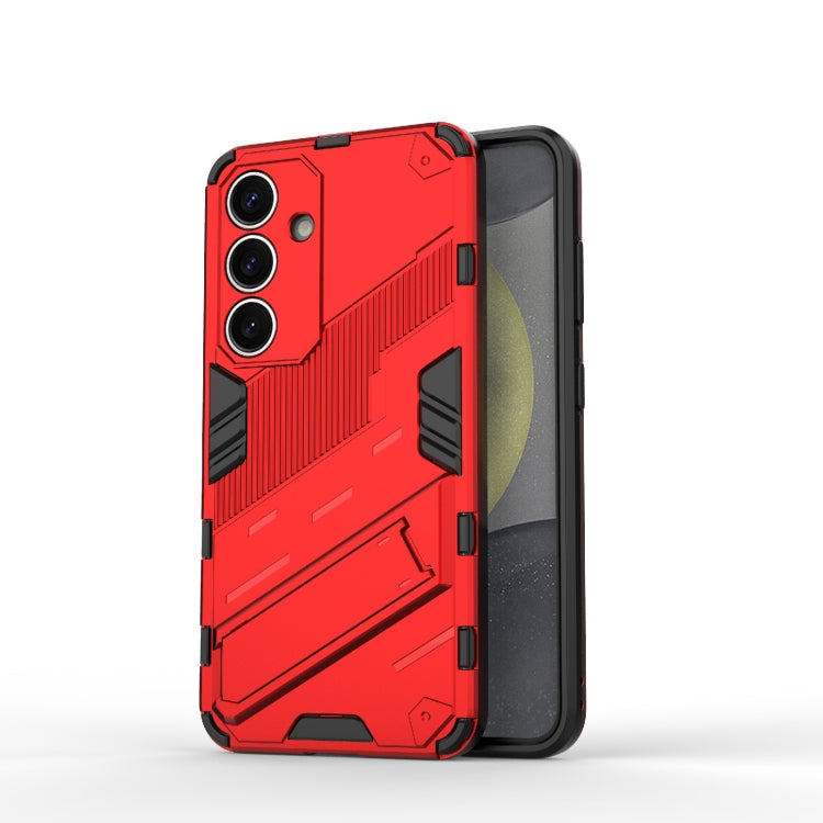 Punk Armor 2 in 1 PC + TPU Shockproof Phone Case with Invisible Holder, For Samsung Galaxy S26+ 5G, For Samsung Galaxy S26 Edge 5G, For Samsung Galaxy S26 Ultra 5G, For Samsung Galaxy S26 5G, For Samsung Galaxy S25 Edge 5G, For Samsung Galaxy S25 5G