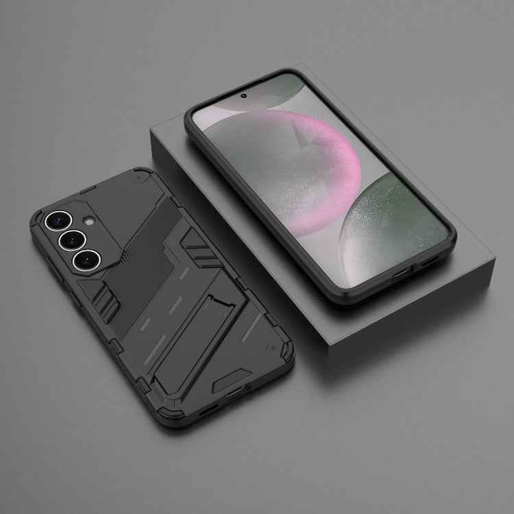 Punk Armor 2 in 1 PC + TPU Shockproof Phone Case with Invisible Holder, For Samsung Galaxy S25+ 5G, For Samsung Galaxy S25 Ultra 5G, For Samsung Galaxy S24 FE 5G
