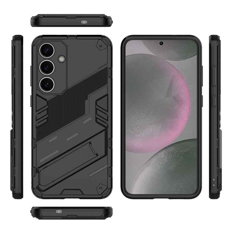 Punk Armor 2 in 1 PC + TPU Shockproof Phone Case with Invisible Holder, For Samsung Galaxy S25+ 5G, For Samsung Galaxy S25 Ultra 5G, For Samsung Galaxy S24 FE 5G