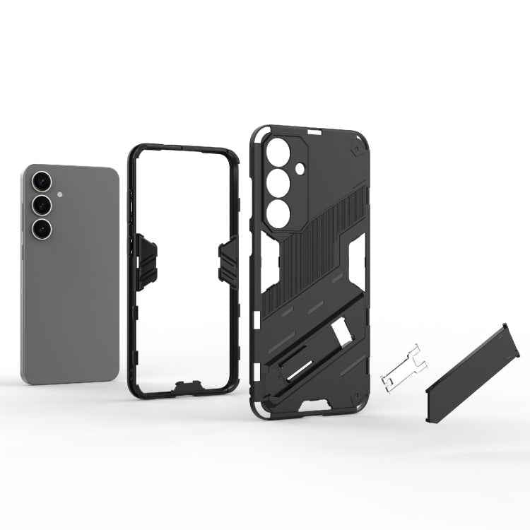 Punk Armor 2 in 1 PC + TPU Shockproof Phone Case with Invisible Holder, For Samsung Galaxy S25+ 5G, For Samsung Galaxy S25 Ultra 5G, For Samsung Galaxy S24 FE 5G