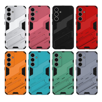 Punk Armor 2 in 1 PC + TPU Shockproof Phone Case with Invisible Holder, For Samsung Galaxy S25+ 5G, For Samsung Galaxy S25 Ultra 5G, For Samsung Galaxy S24 FE 5G
