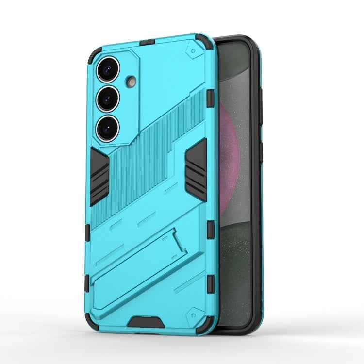 Punk Armor 2 in 1 PC + TPU Shockproof Phone Case with Invisible Holder, For Samsung Galaxy S25+ 5G, For Samsung Galaxy S25 Ultra 5G, For Samsung Galaxy S24 FE 5G