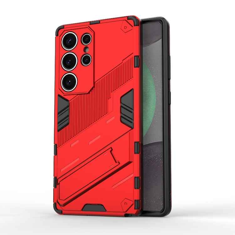 Punk Armor 2 in 1 PC + TPU Shockproof Phone Case with Invisible Holder, For Samsung Galaxy S25+ 5G, For Samsung Galaxy S25 Ultra 5G, For Samsung Galaxy S24 FE 5G