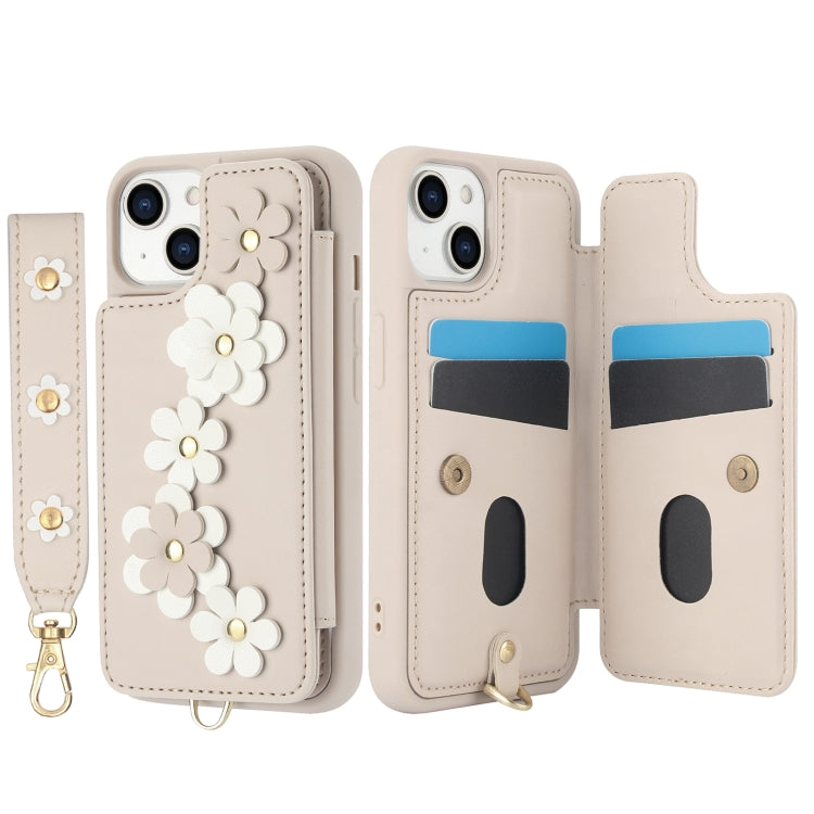 Crossbody Flower Pattern Leather Phone Case