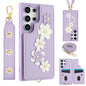 Crossbody Flower Pattern Leather Phone Case, For Samsung Galaxy S26+ 5G, For Samsung Galaxy S26 Ultra 5G, For Samsung Galaxy S26 5G, For Samsung Galaxy S25 Edge 5G, For Samsung Galaxy S25+ 5G, For Samsung Galaxy S25 Ultra 5G                            ...