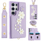 Crossbody Flower Pattern Leather Phone Case, For Samsung Galaxy S26+ 5G, For Samsung Galaxy S26 Ultra 5G, For Samsung Galaxy S26 5G, For Samsung Galaxy S25 Edge 5G, For Samsung Galaxy S25+ 5G, For Samsung Galaxy S25 Ultra 5G                            ...