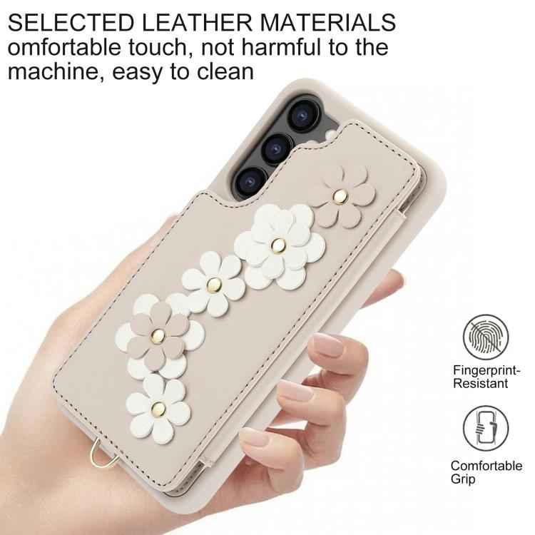 Crossbody Flower Pattern Leather Phone Case, For Samsung Galaxy S26+ 5G, For Samsung Galaxy S26 Ultra 5G, For Samsung Galaxy S26 5G, For Samsung Galaxy S25 Edge 5G, For Samsung Galaxy S25+ 5G, For Samsung Galaxy S25 Ultra 5G                            ...