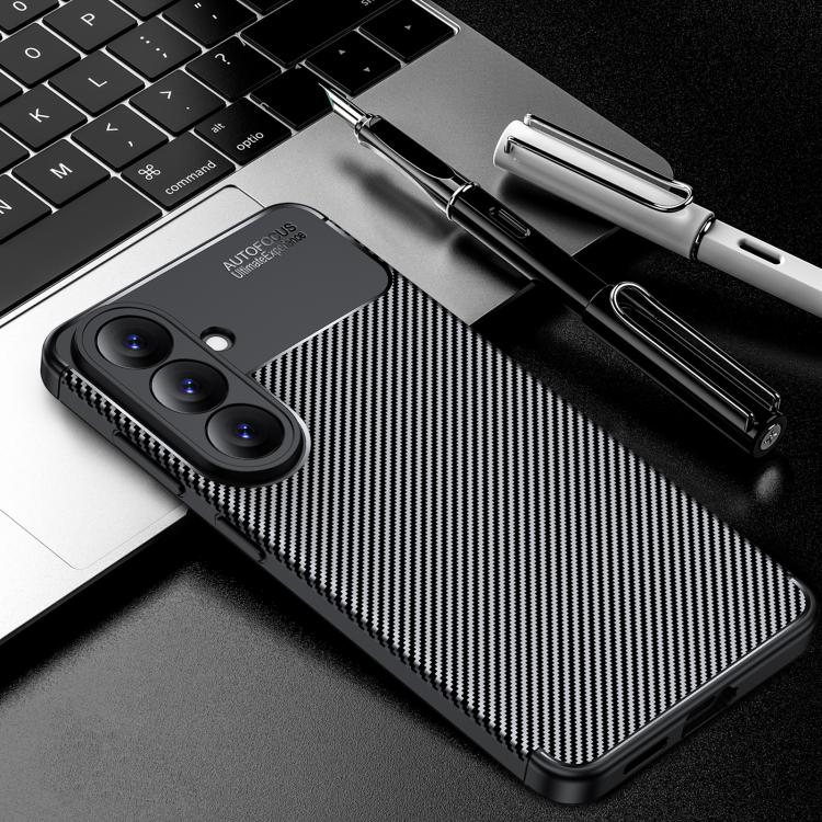 Carbon Fiber Texture Shockproof TPU Phone Case, For Samsung Galaxy S26+ 5G, For Samsung Galaxy S26 Ultra 5G, For Samsung Galaxy S26 5G, For Samsung Galaxy S25 Edge 5G, For Samsung Galaxy S25 5G, For Samsung Galaxy S25+ 5G, For Samsung Galaxy S25 Ultra ...